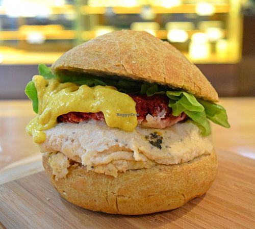 Vegan burger at Mix of Figs in Sofia