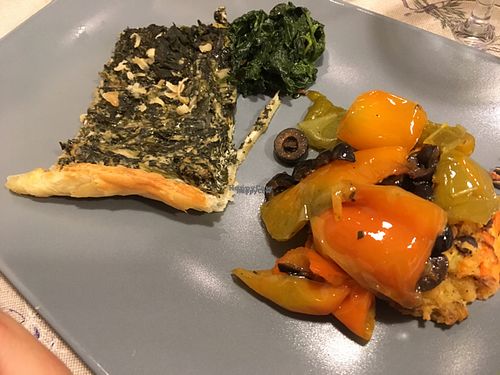 quiche & veggies  at BistroBio in Milan