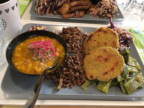 Lunch platter at BistroBio in Milan