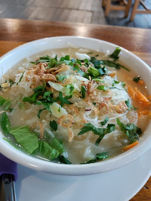 A soup from the menu at Alkaline Restaurant in Canggu