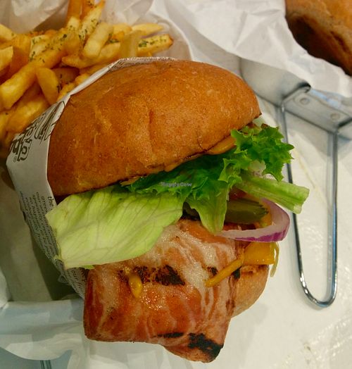 Smoky BarBQ burger at VeganBurg in San Francisco