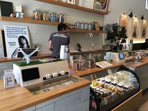 inside at VeganBurg in San Francisco