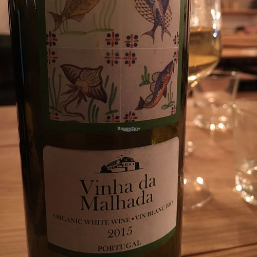 vegan house wine  at In Bocca Al Lupo in Lisbon