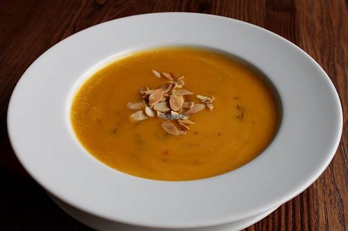 pumpkin soup at Chwila Moment in Gdynia