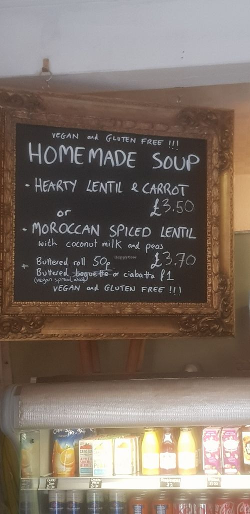 Soups at Bobby's Sandwich Bar in Edinburgh