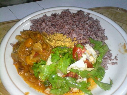 Brown rice is better for you than white — most of us know that! It’s The majority of consumers typically choose white rice over brown rice because of the difference of appearance.But what u should know is that, Brown rice has  High in Manganese e at Green Hutts Natural Juice Bar and Vegan Restaurant in Akuse