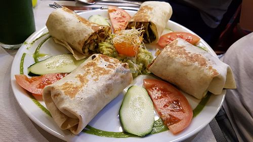 Cheese and avocado wrap at The Mantraa in Barcelona