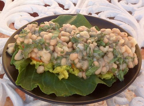 Bean & Tomato salad at Casa El Delfin in Trinidad