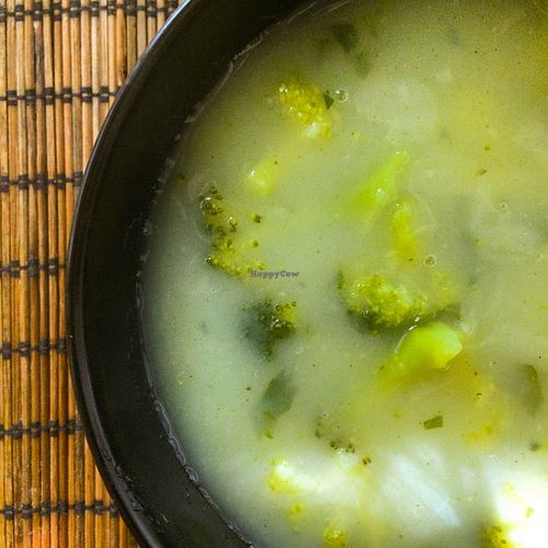 broccholi-lime-potato soup at Elixir in Budapest