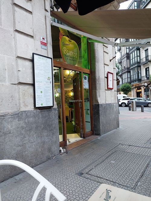 Exterior from the outdoor sitting area at Crock and cock in Bilbao