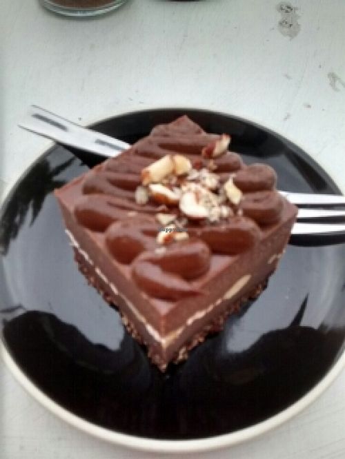 vegan cheesecake one of many flavours. at Blendlove in Southport