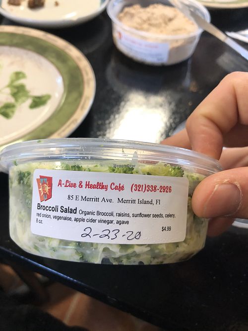 Brocoli salad ++ at A-Live & Healthy Cafe in Merritt Island