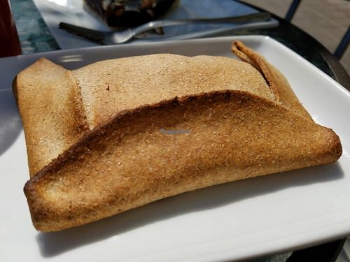 tofu tomato basil vegan empanada at Emporio Vegetal in Santiago