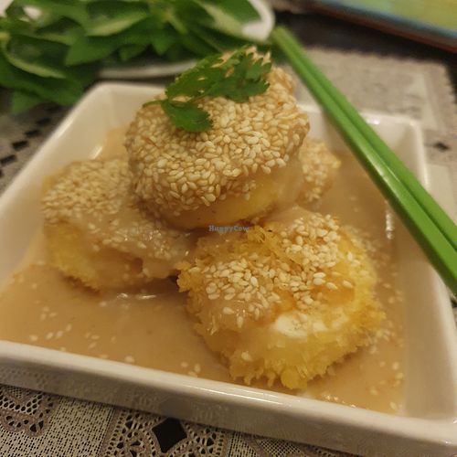 Dau Hu An Nhien (tofu with special sauce) at An Nhien - Nguyen Van Thu in Ho Chi Minh City