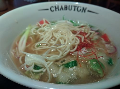 750 yen, veggie-only ramen at Chabuton in Kyoto