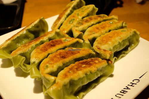 Veggie Gyoza at Chabuton in Kyoto