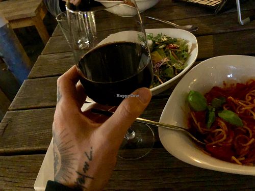 table & wine at Vapiano in Braunschweig