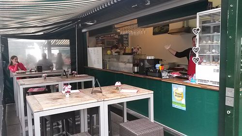 Comfy seating at Kunstküche in Krefeld