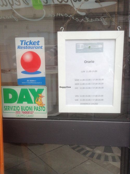 Opening hours Sapori Vegani at Sapori Vegani in Florence