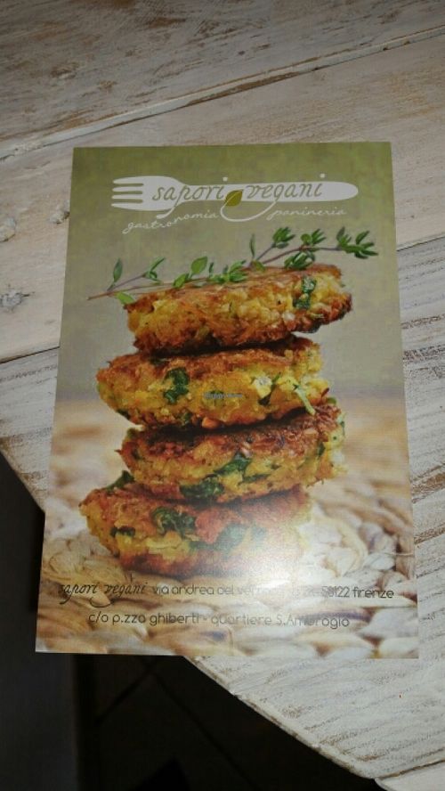 Flyer at Sapori Vegani in Florence