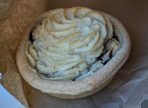 Vegan lentil-potato pie at Glenelg Health Foods in Glenelg