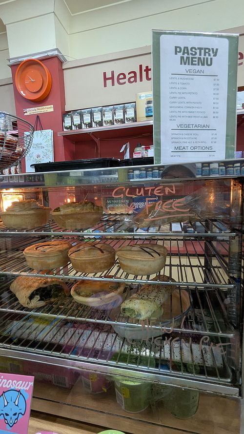 Warm pot-pies at Glenelg Health Foods in Glenelg