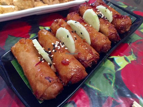 popiah with chili  at Kampung Vege in Malacca