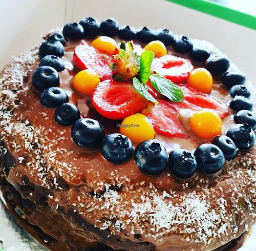 Chocolate vegan cake  for bithdays!! at Muya Vegan Cafe - Maybe closed in Trujillo