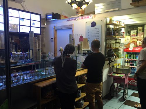 Interior at Gala Gelateria in Tel Aviv