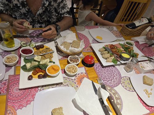 “Tabla para 2” which was way too much food for an appetizer for 2. It was a full meal    at RasLok in Buenos Aires