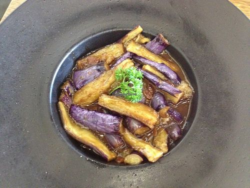 eggplant at The Buddha Tree in Shanghai