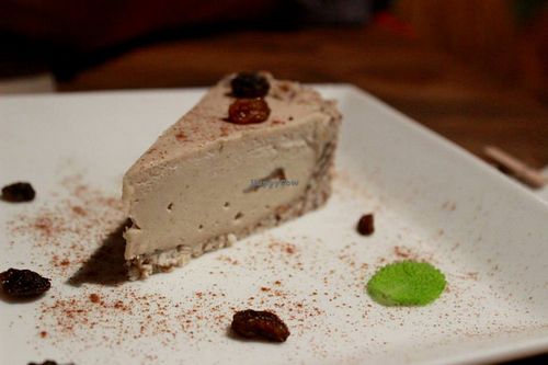raw cashew cake with rum and raisins at Veg Out in Kyoto