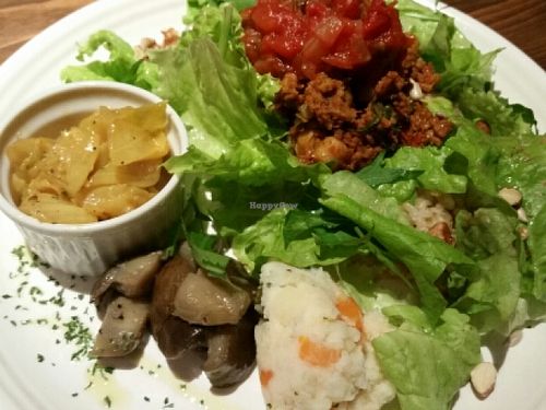 taco rice at Veg Out in Kyoto