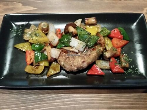 hamburger at Veg Out in Kyoto