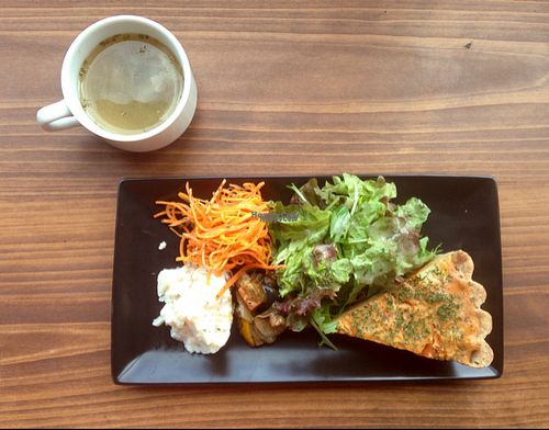 vegan quiche  at Veg Out in Kyoto