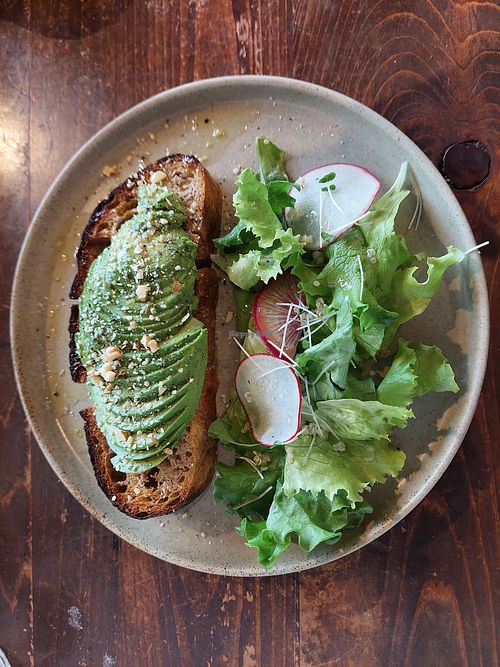 Avocado toast at Veg Out in Kyoto