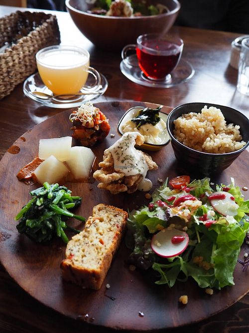 Great Japanese plate at Veg Out in Kyoto