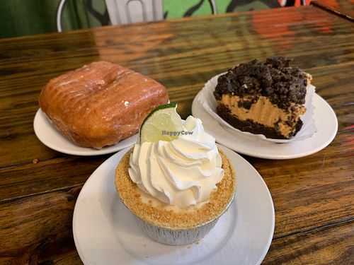 Glazed donuts, key lime tart and death bar at Valhalla Bakery in Orlando