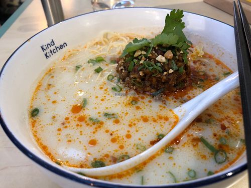 Dan Dan Noodles with Omnipork at Green Common Kind Kitchen - Nan Fung Place in Hong Kong Island