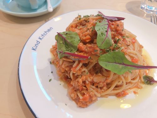 Spaghetti Bolognese with Omnipork  at Green Common Kind Kitchen - Nan Fung Place in Hong Kong Island