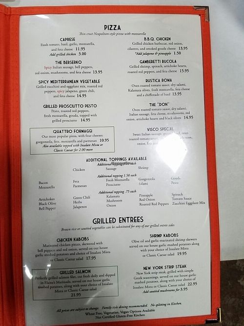 menu 4 at The Lemon Leaf Cafe in Lancaster