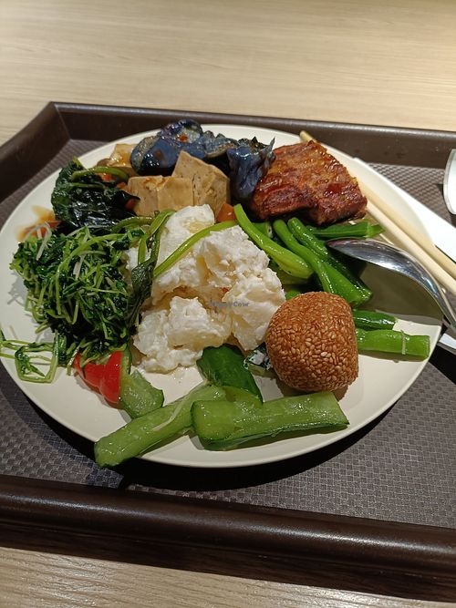 One of the meals here...I had many more. at Minder Vegetarian 明德素食 - NTU Hospital in Taipei