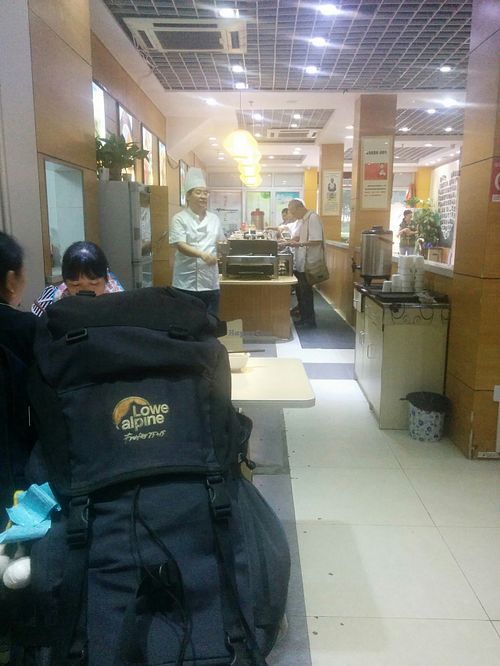 chefs hit the buffet.. and my bag. at Fu Tian Yuan in Shanghai