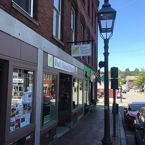street sign at Bath Natural Market in Bath