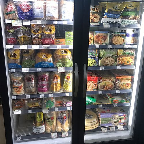 lots of vegan frozen at Bath Natural Market in Bath