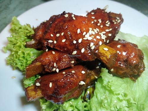 vegan spare ribs with marmite sauce at Supreme Vege 善心缘 - Bras Basah in Central Singapore