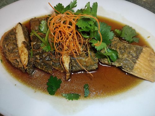 mocked fish at Supreme Vege 善心缘 - Bras Basah in Central Singapore