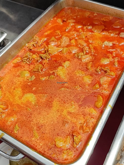 Catering: potatoes curry at Supreme Vege 善心缘 - Bras Basah in Central Singapore