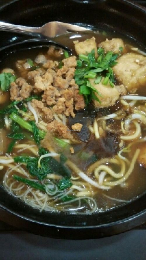 prawn noodle without mock prawn at vGreen in Central Singapore