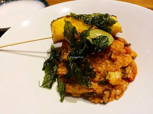 Tom Goodie (tom yam risotto with cherry tomatoes, baby corns, wild mushrooms and pineapple) at OVOCafe - Central in Hong Kong Island